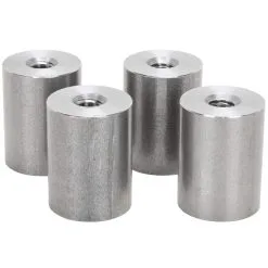 Lowbrow Customs Threaded Steel Bungs 1 Inch Long - 1/4-20 Thread - 4 Pack