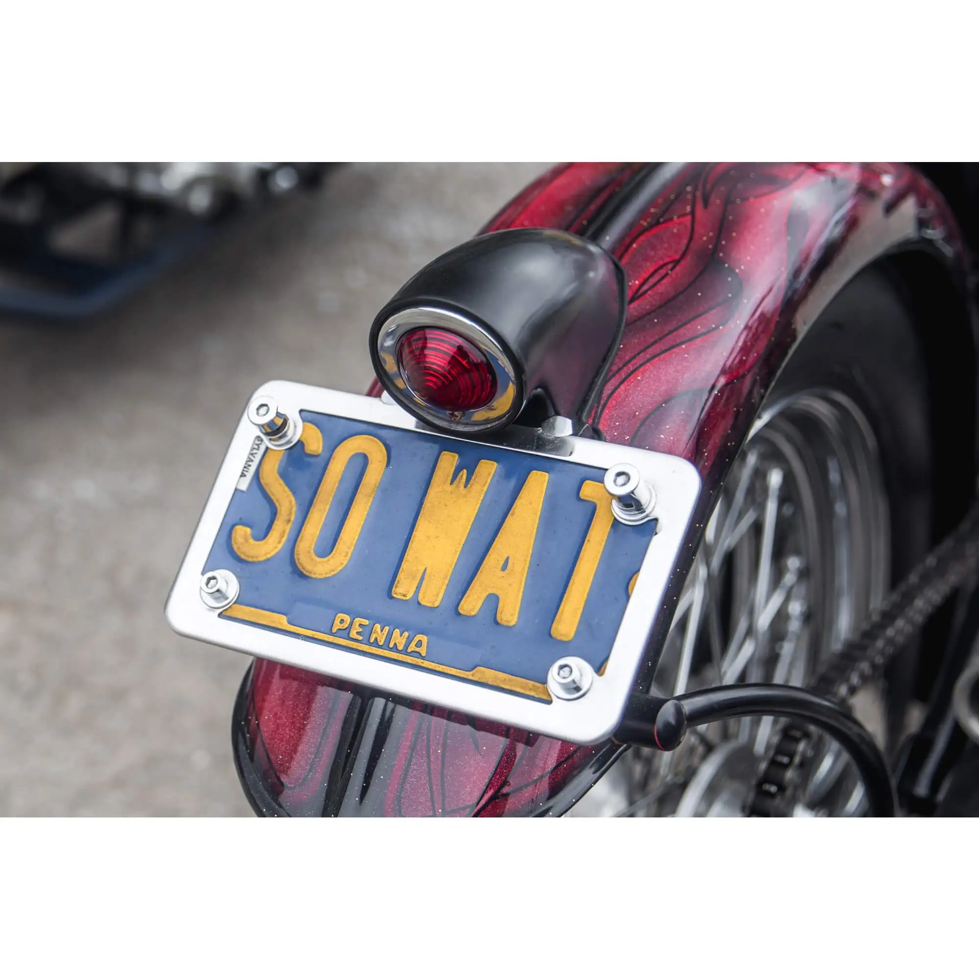 Cycle Standard Sparto Black Aluminum Tail Light - 12v - Image 4