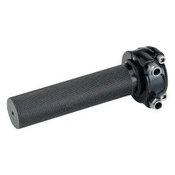 Biltwell Dual Cable Cast Whiskey Throttle - Black - 1 Inch