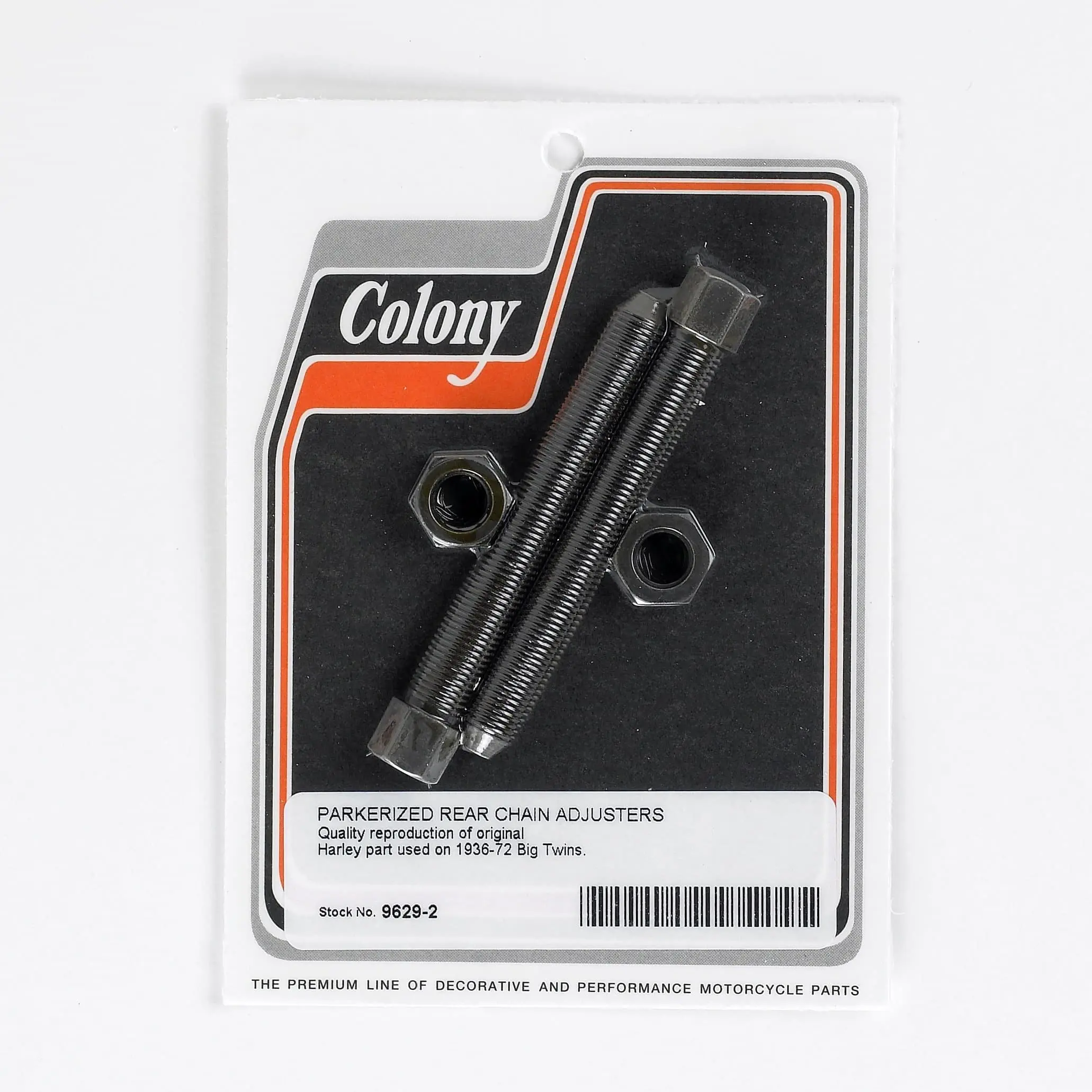 Colony #9629-2 Rear Chain Adjusters - Big Twins 1936 - 72 - Parkerized