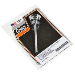 Colony #9861-2 Fill Plug / Dip Stick - Custom 1 Inch Chrome Hex - Big Twins 1987 & Up