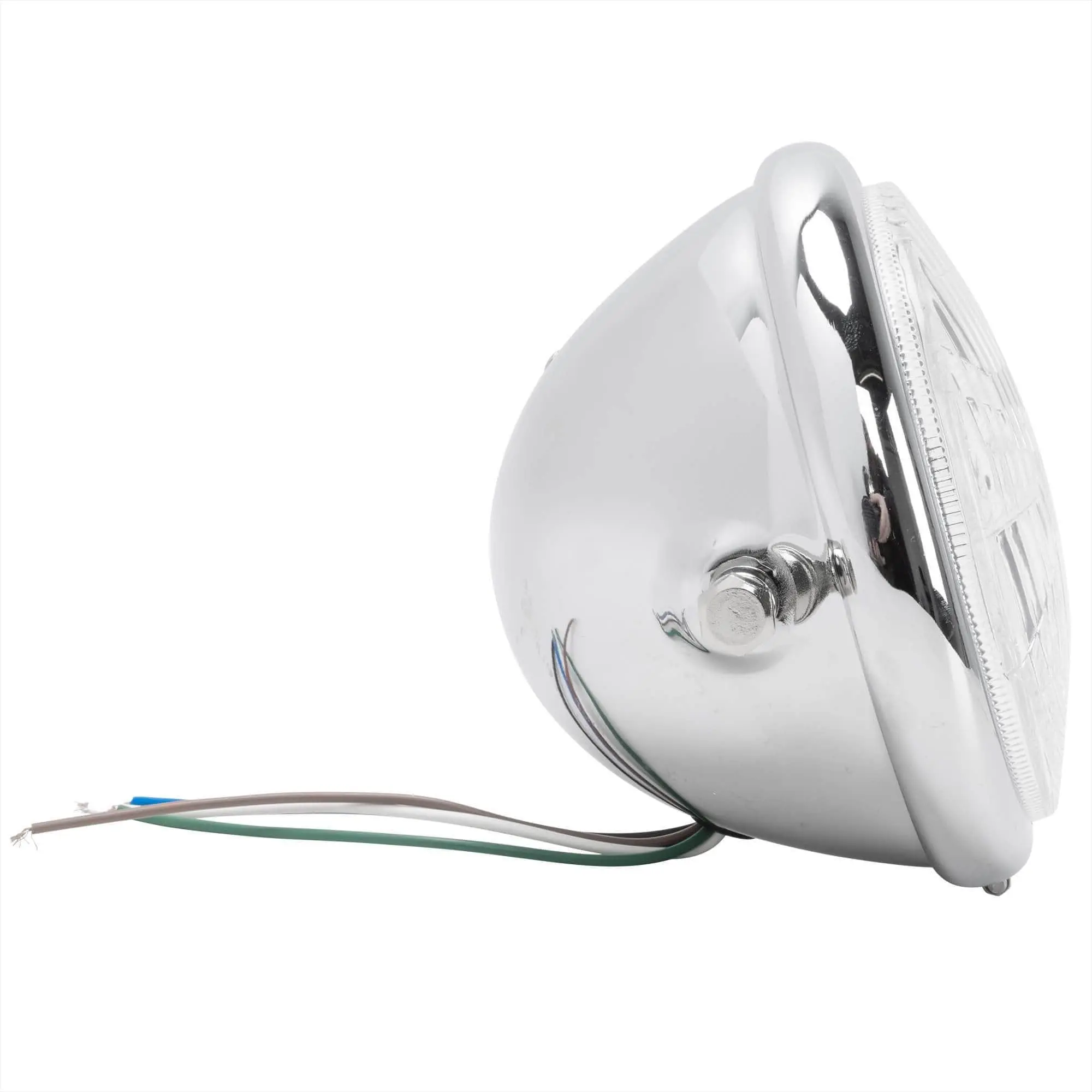 Cycle Standard 5-3/4 Inch Diameter Chrome Side Mount Halogen Headlight - Image 5