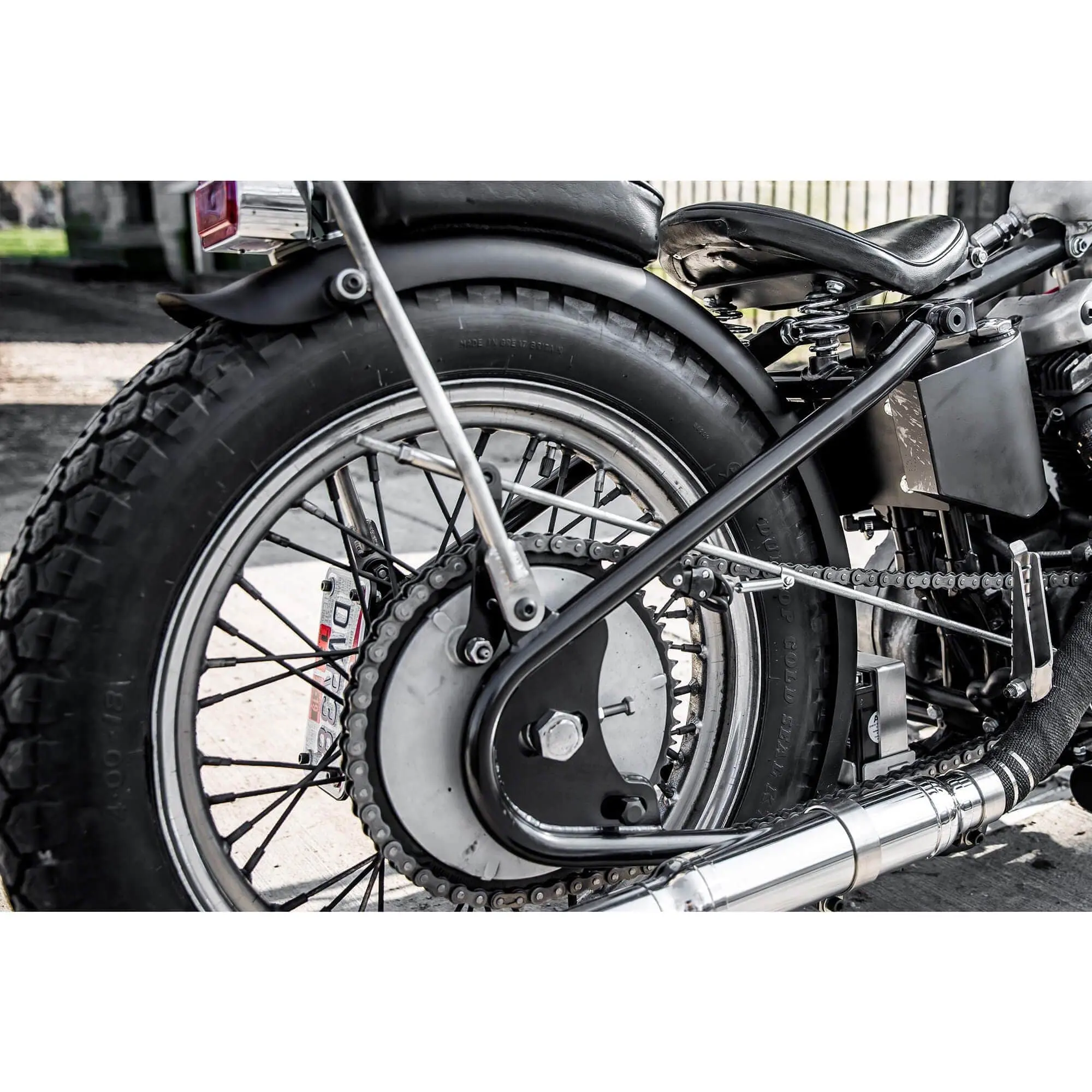 Lowbrow Customs Manta Ray Smooth Steel Fender 4-3/4 Inch Width - Image 9