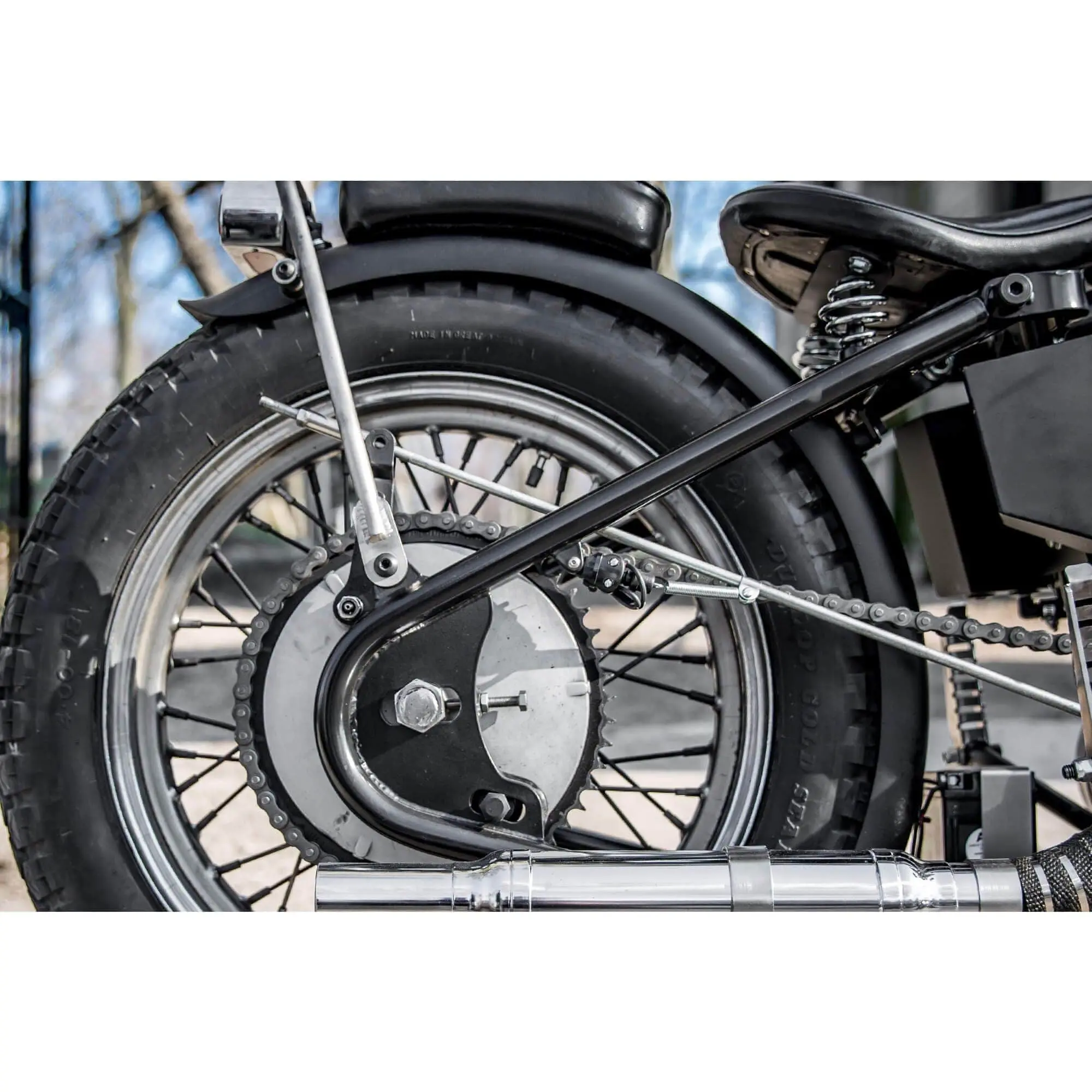 Lowbrow Customs Manta Ray Smooth Steel Fender 4-3/4 Inch Width - Image 11