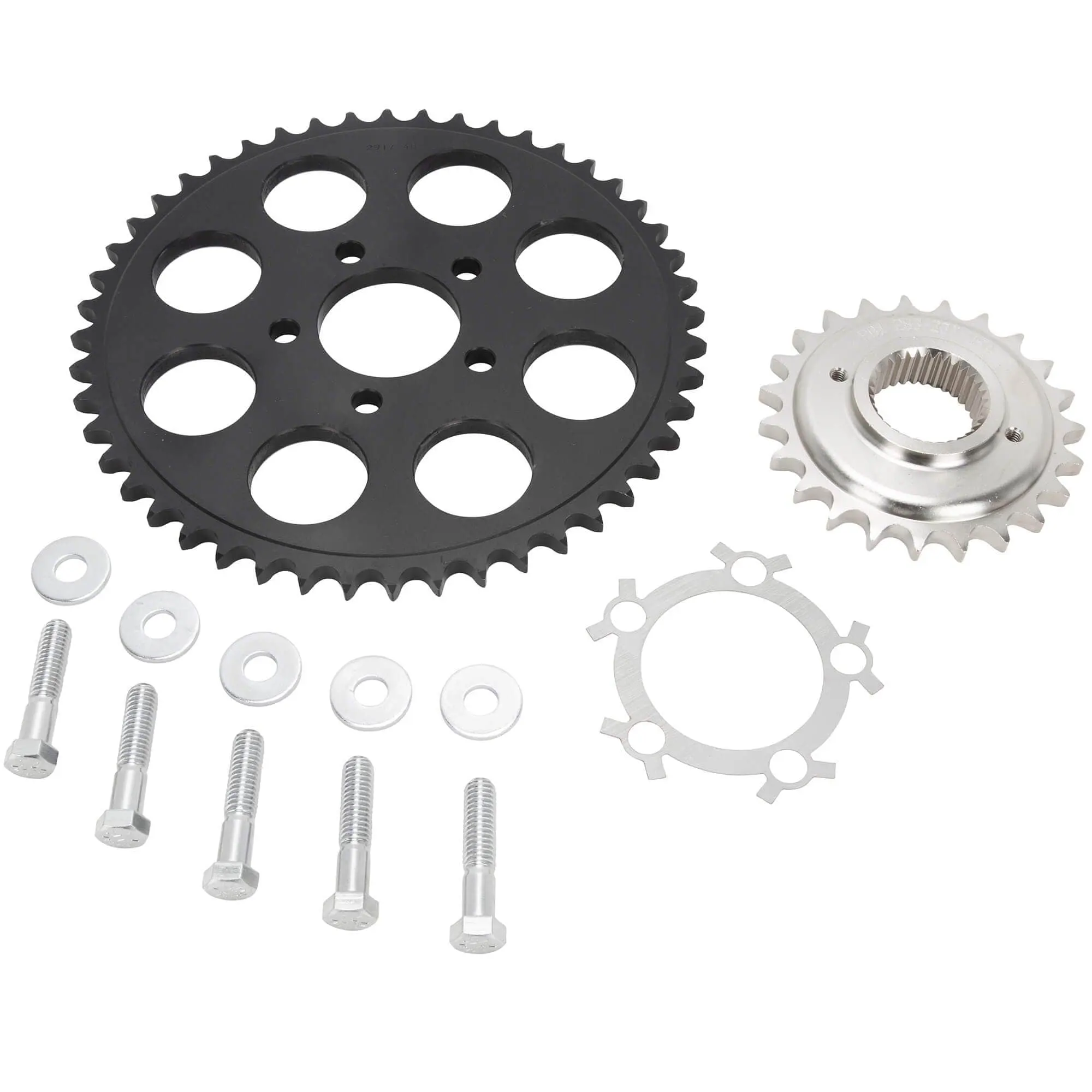 Lowbrow Customs Belt To Chain Conversion Kit Harley 1200 Sportster 1995-2003 - Black Sprocket