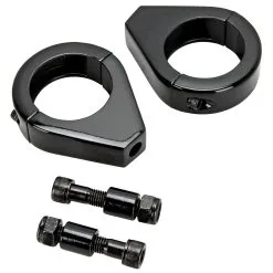 Cycle Standard Turn Signal Fork Clamps For 39mm Fork Tubes - Black