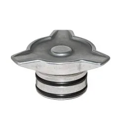 Lowbrow Customs Cast Aluminum Spinner Harley-Davidson Oil Tank Plug - Semi Polished