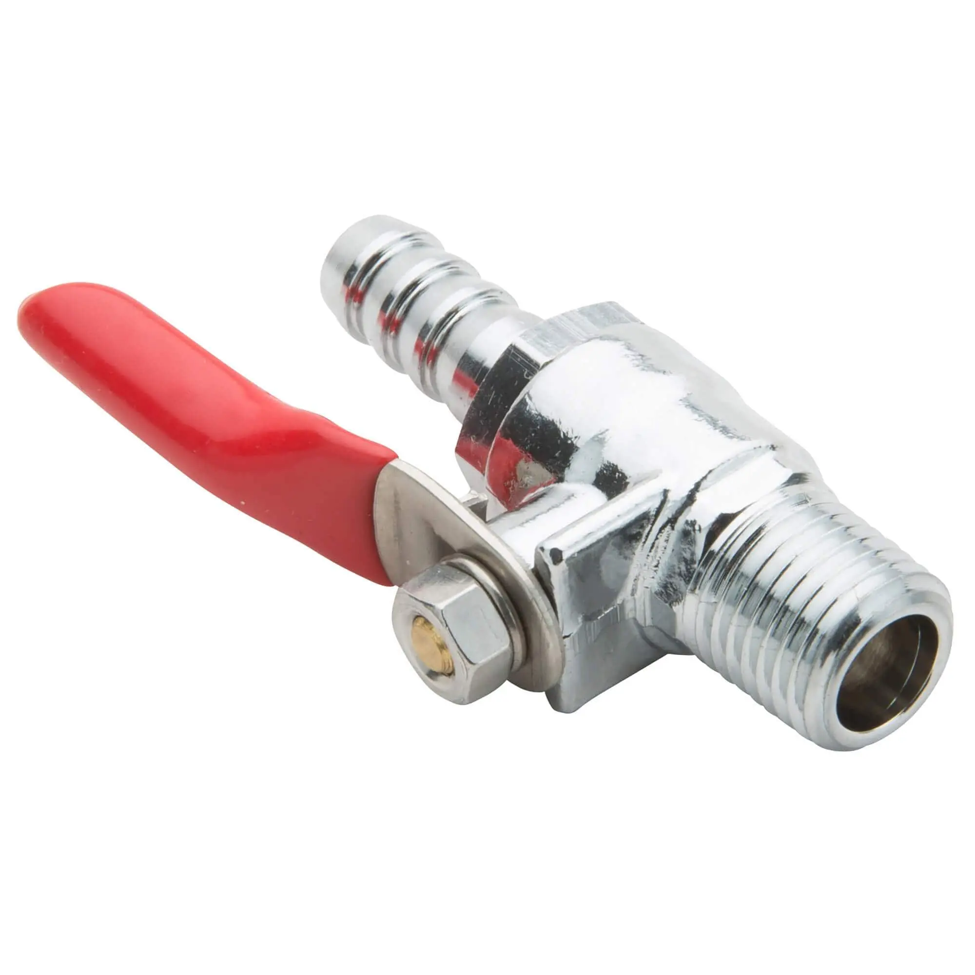 Cycle Standard 1/4 Inch NPT Lever Petcock - Chrome Plated Brass - Image 3