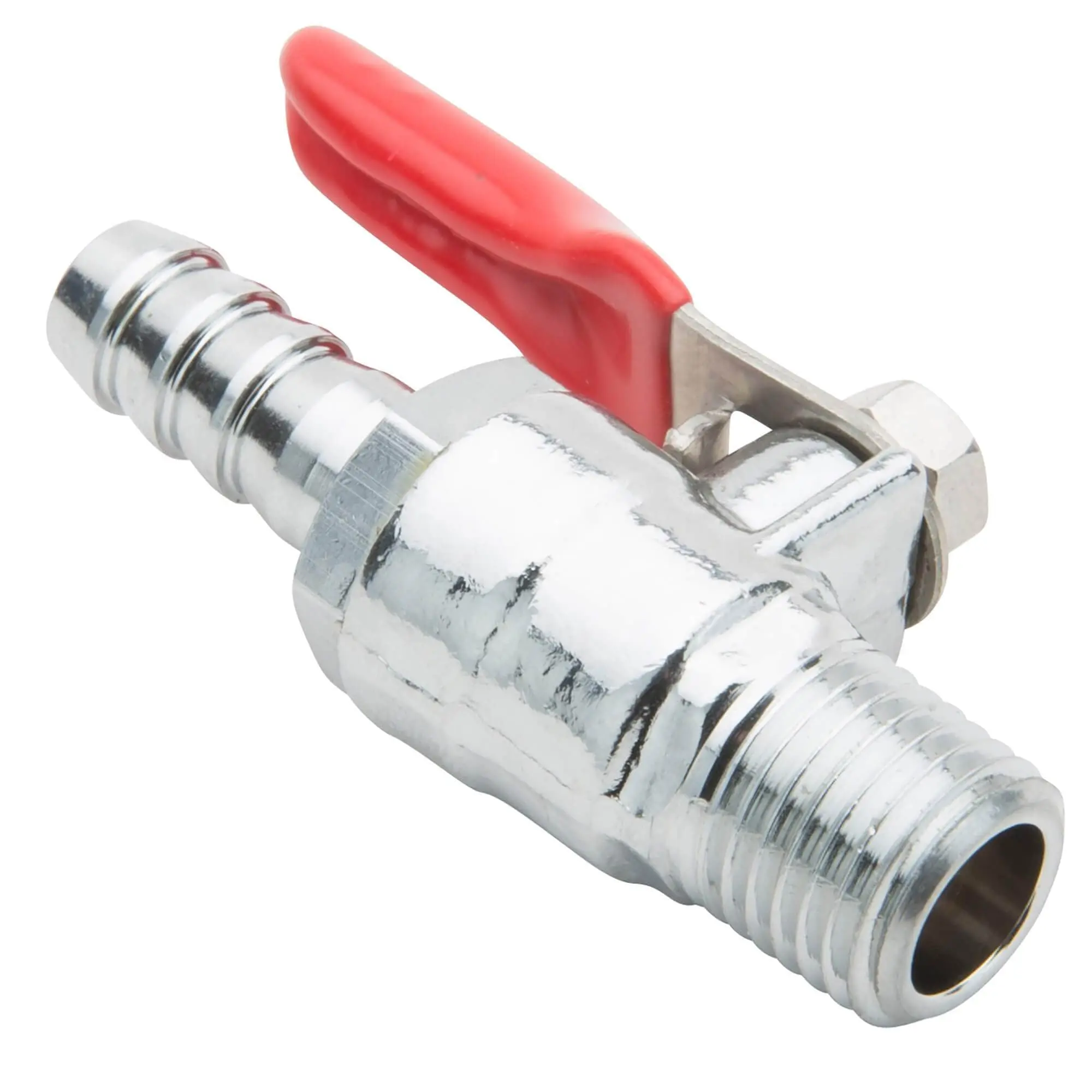 Cycle Standard 1/4 Inch NPT Lever Petcock - Chrome Plated Brass - Image 4