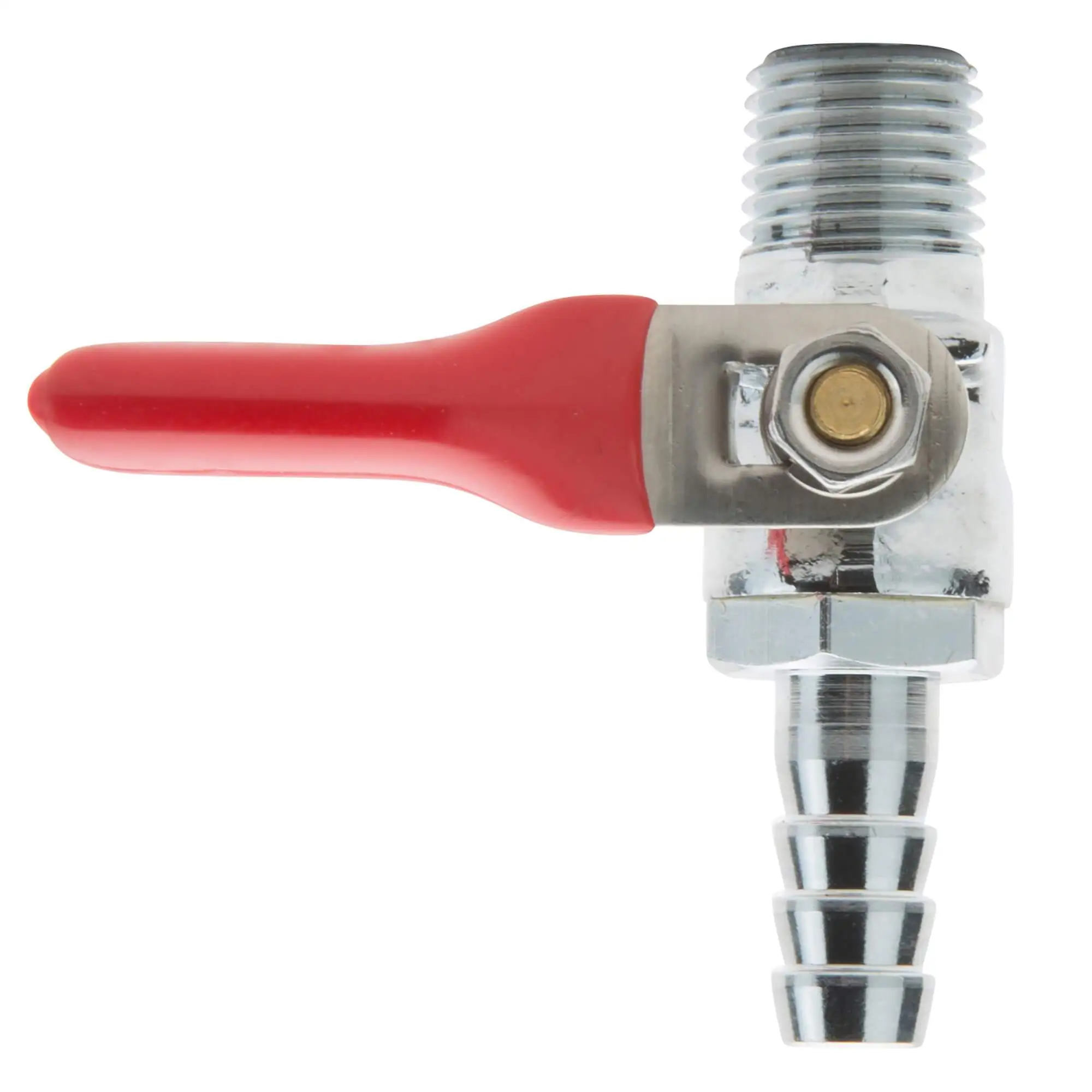 Cycle Standard 1/4 Inch NPT Lever Petcock - Chrome Plated Brass