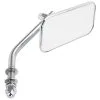 Cycle Standard Rectangular Motorcycle Mirror - Perch Mount - Chrome