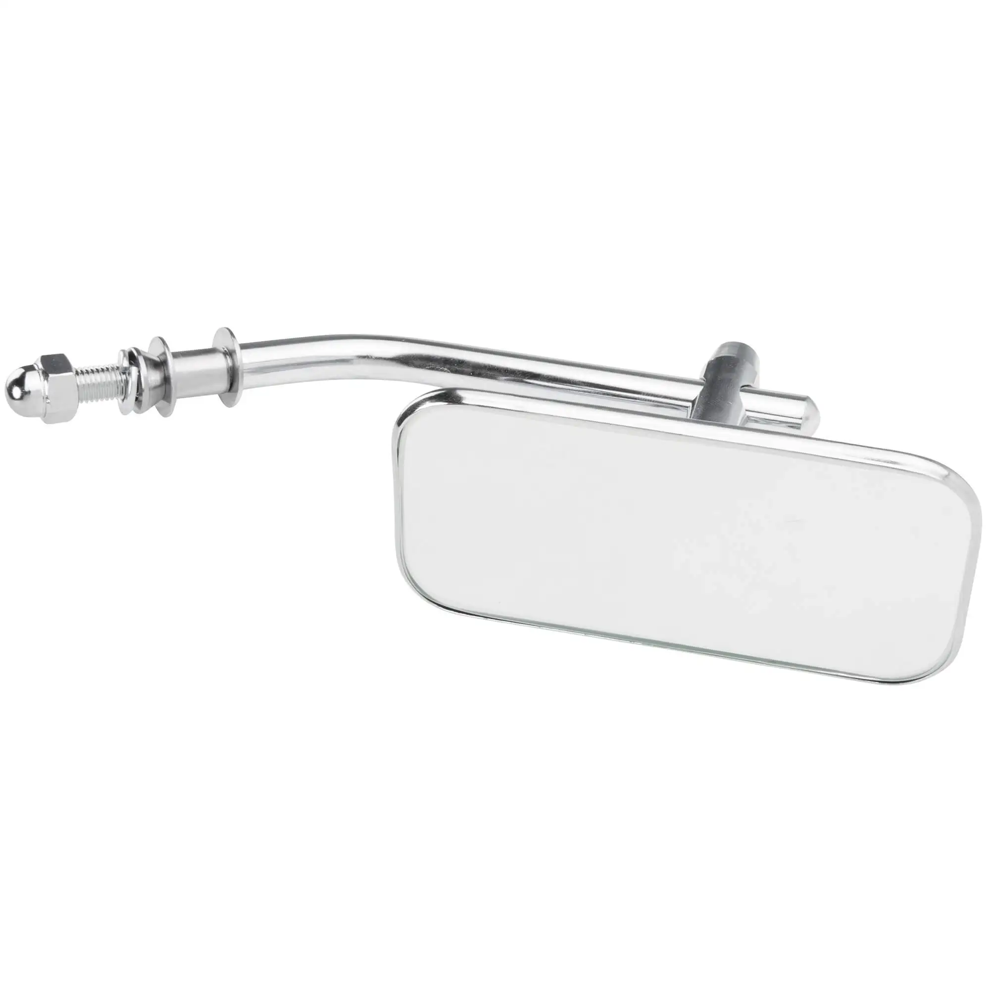 Cycle Standard Rectangular Motorcycle Mirror - Perch Mount - Chrome - Image 2