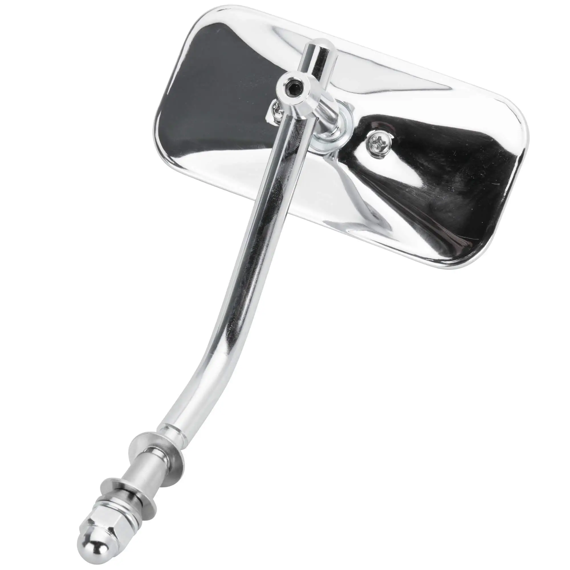 Cycle Standard Rectangular Motorcycle Mirror - Perch Mount - Chrome - Image 5