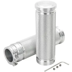 Lowbrow Customs Pursuit Grip Set - Raw Aluminum