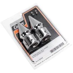 Colony #3016-2 Chrome Pike Front Axle Covers Harley Softail 01-06 Deuce