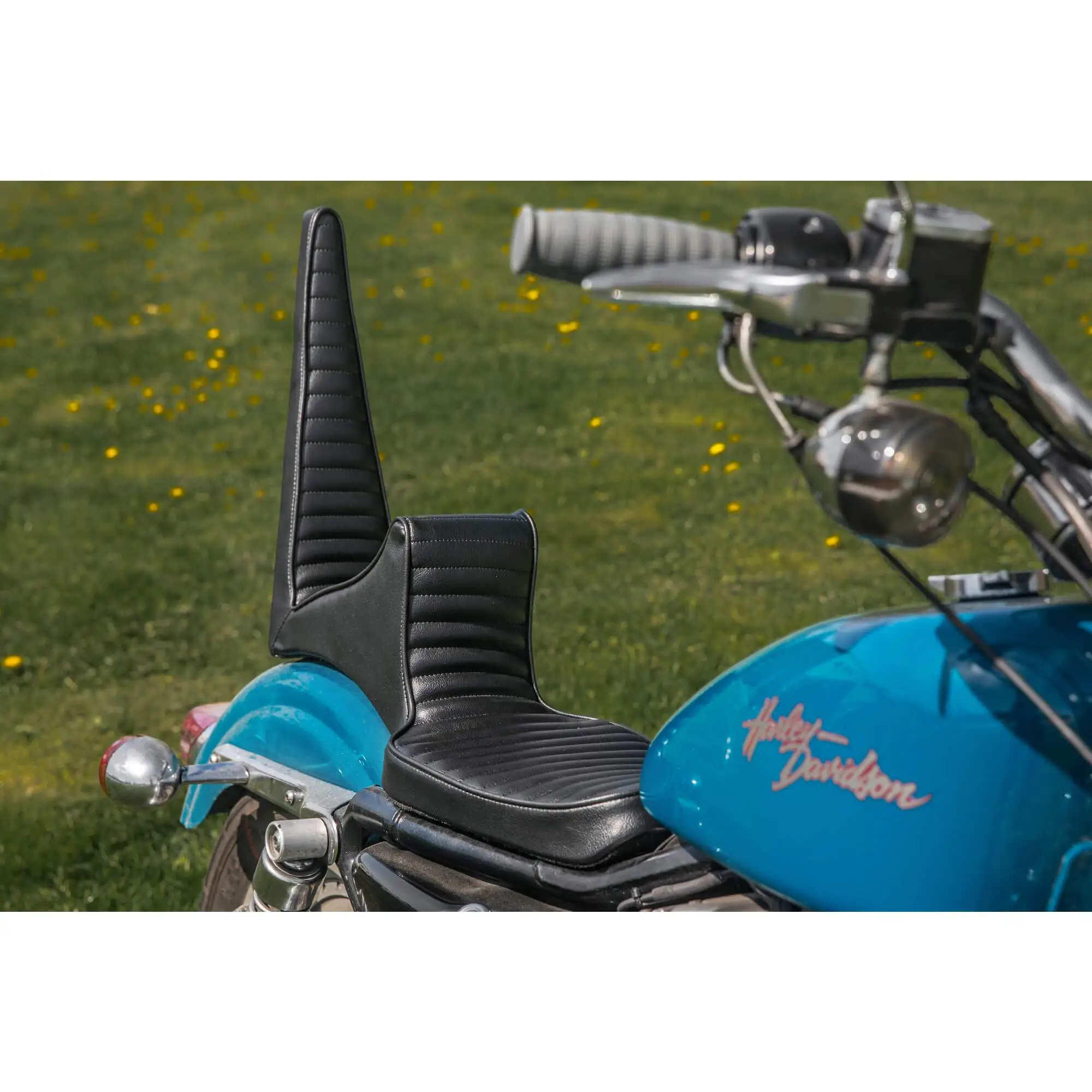 Sully's Customs Traditional King And Queen Seat - Black H-Pleat - 1982-2003 Sportsters - Image 8