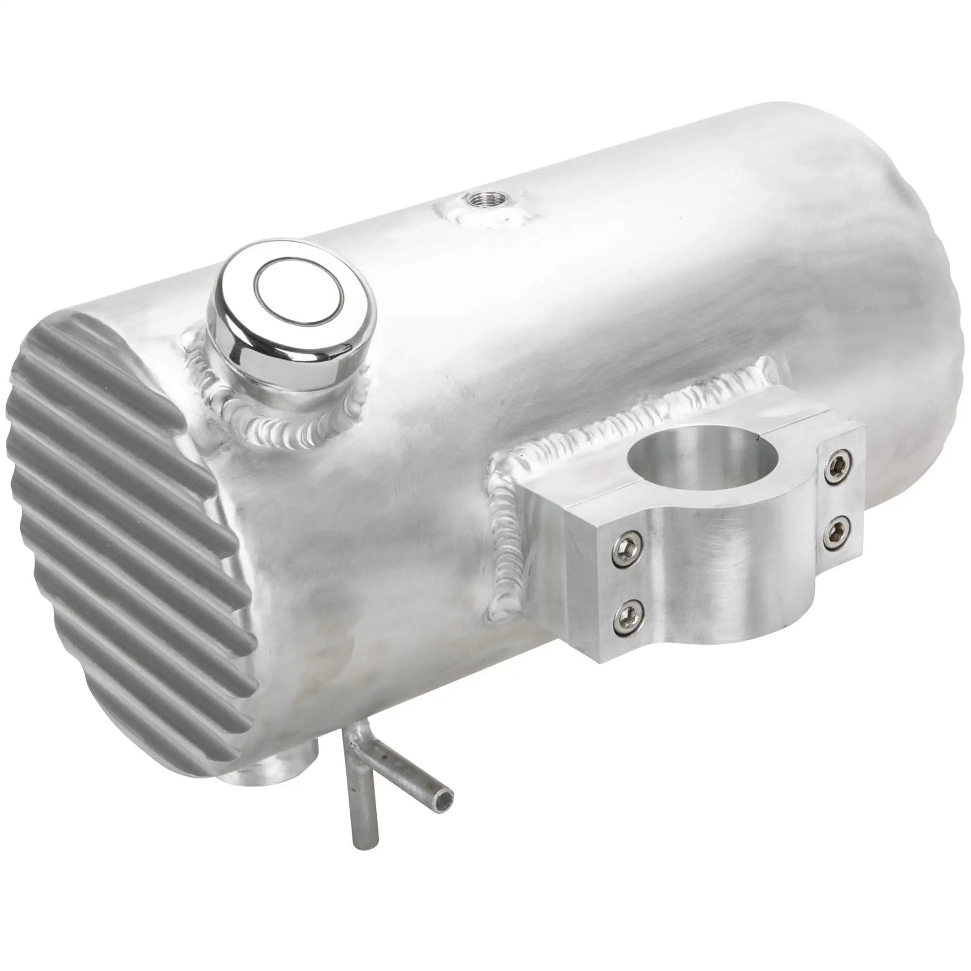 Choppahead Clamp On Aluminum Oil Tank - 1954 - 1970 Triumph 650 - Finned Ends