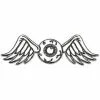 Lowbrow Customs Flying Eyeball Chrome Stick-On 3D Emblem