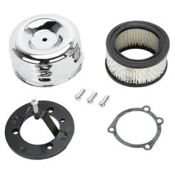 Lowbrow Customs Louvered Air Cleaner For Harley CV / EFI 1991-2020 - Chrome