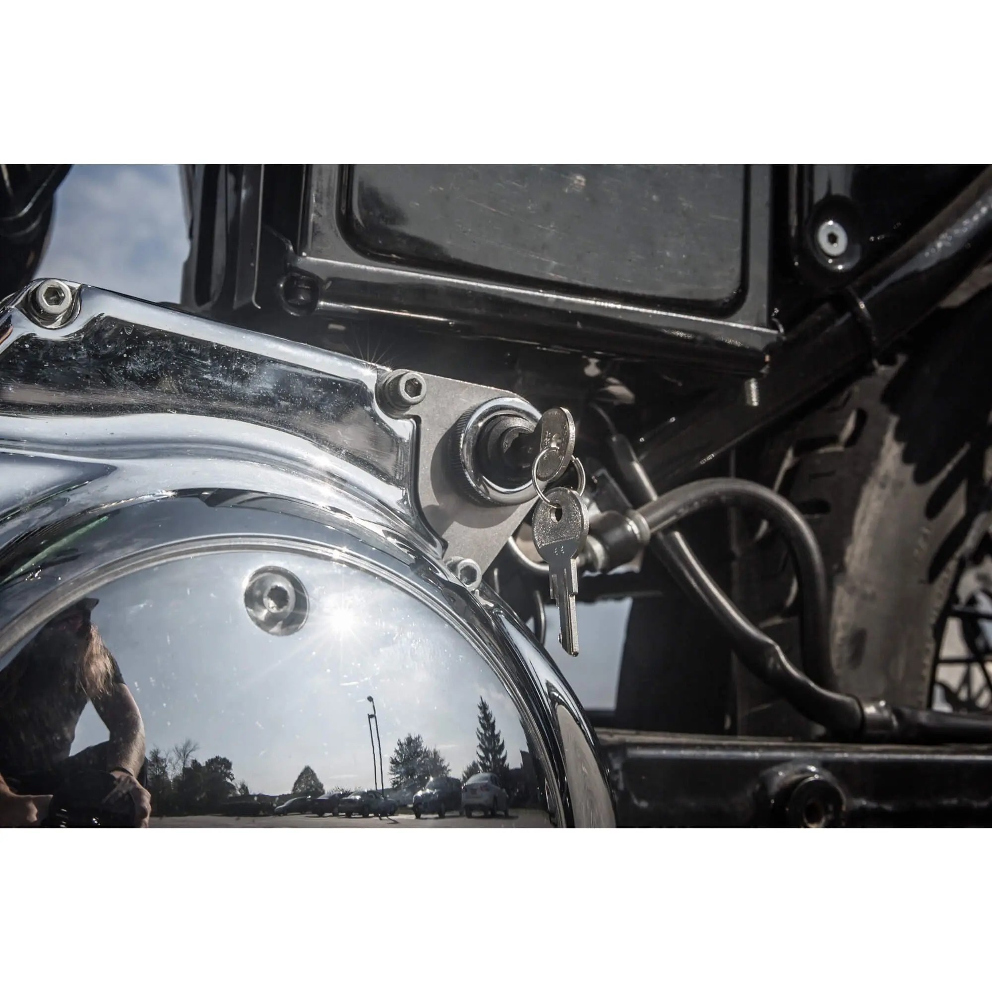 Lowbrow Customs Bolt On 13/16 Inch Ignition Key Switch Bracket For Harley-Davidson Sportster Primary 1991-2003 - Image 6