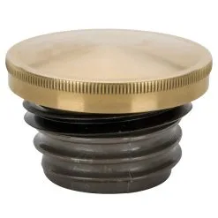 Lowbrow Customs Domed Screw-In Gas Cap For Harley-Davidson 1982-1995 / Modern Triumph Bonneville T100 / T120, Scrambler, Thruxton - Brass