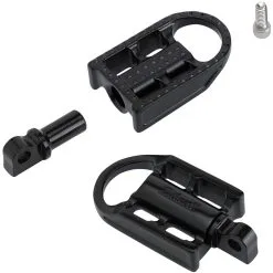 Biltwell Mushman Foot Pegs- H-D - Cast Black Stainless