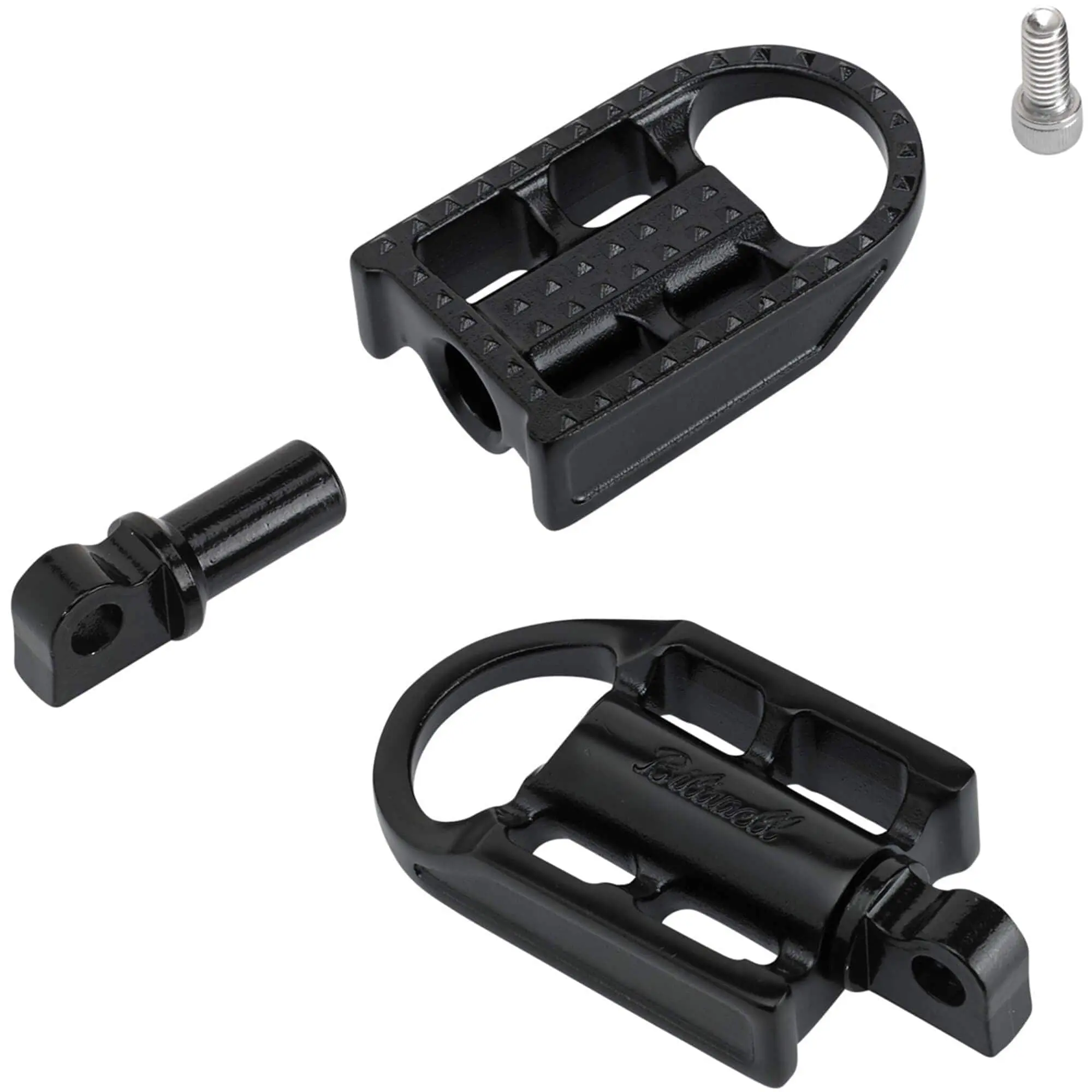 Biltwell Mushman Foot Pegs- H-D - Cast Black Stainless