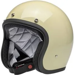 Biltwell Bonanza Helmet DOT Approved Helmet - Gloss Vintage White