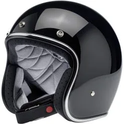 Biltwell Bonanza Helmet DOT Approved Helmet -Â Gloss Black