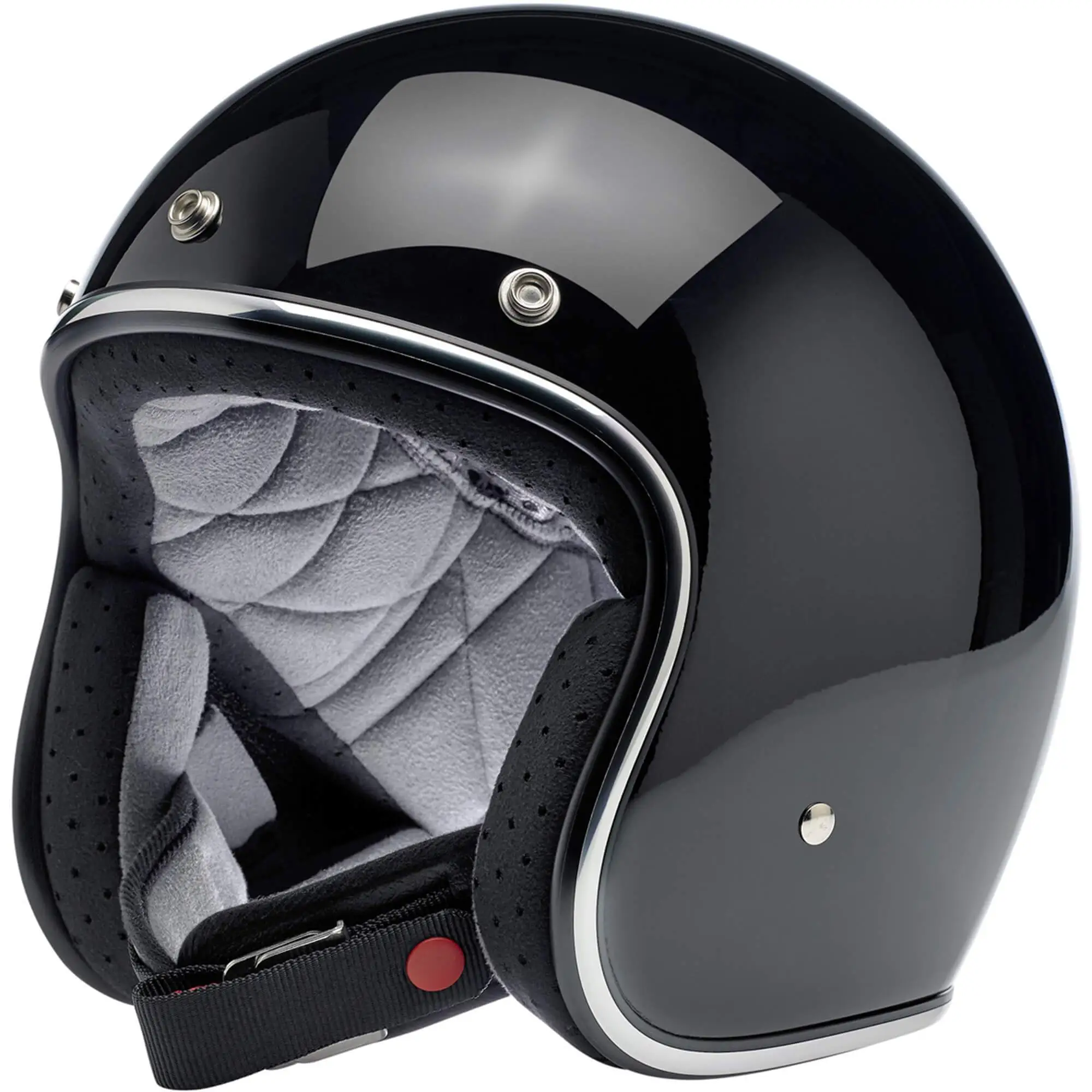 Biltwell Bonanza Helmet DOT Approved Helmet - Gloss Black