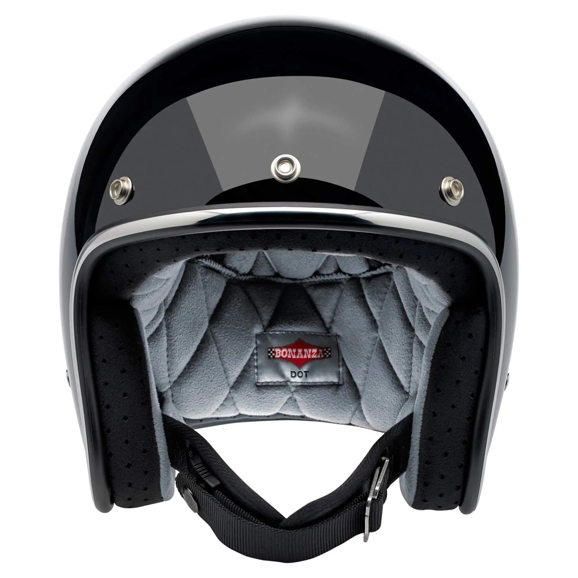 Biltwell Bonanza Helmet DOT Approved Helmet - Gloss Black - Image 2