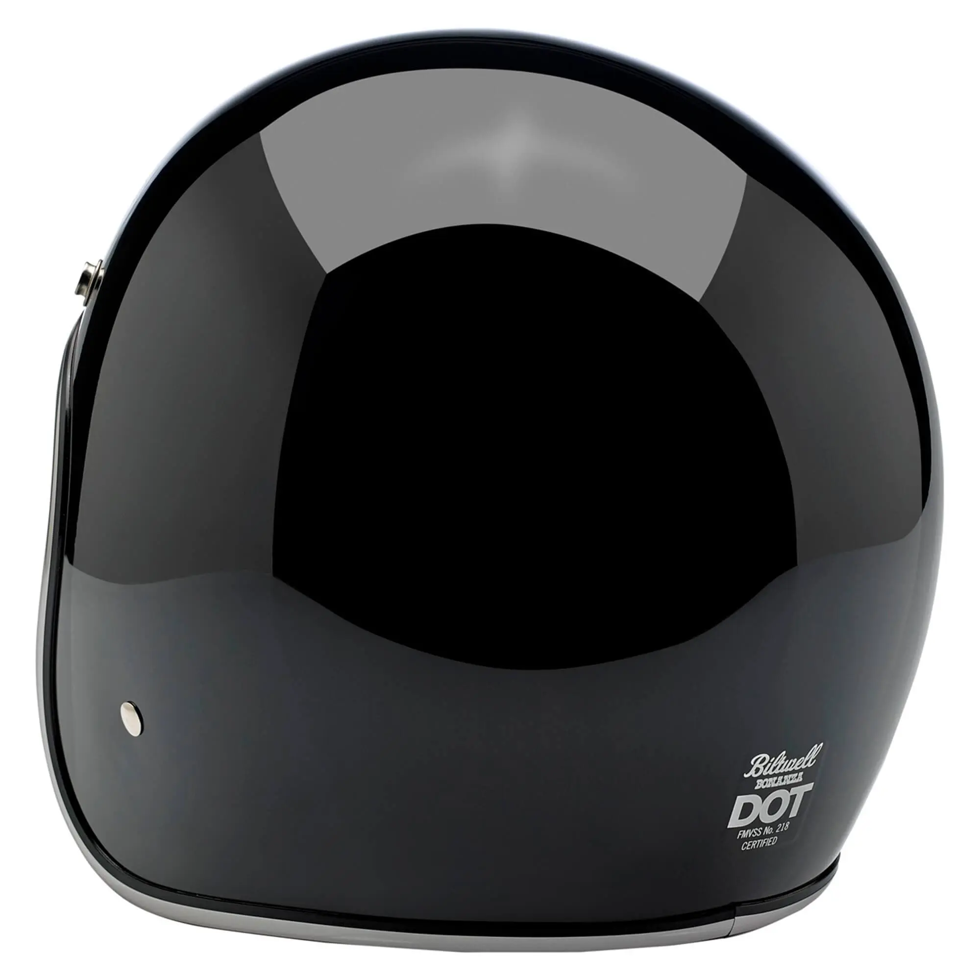 Biltwell Bonanza Helmet DOT Approved Helmet - Gloss Black - Image 6