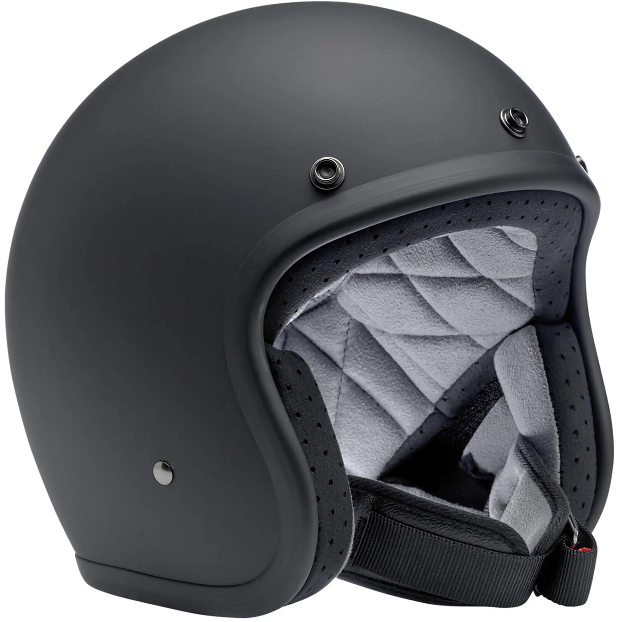 Biltwell Bonanza Helmet DOT Approved Helmet - Flat Black - Image 4