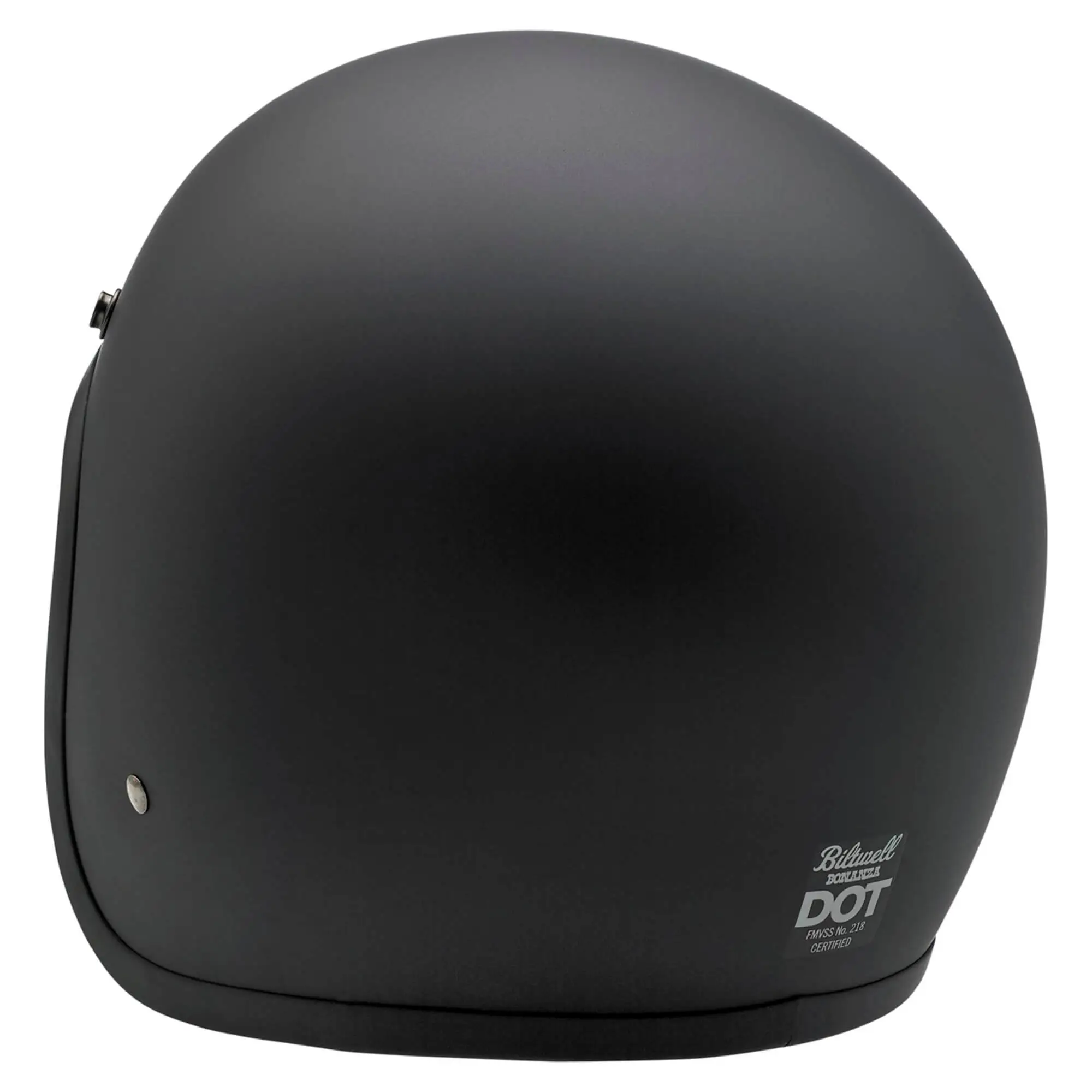 Biltwell Bonanza Helmet DOT Approved Helmet - Flat Black - Image 6