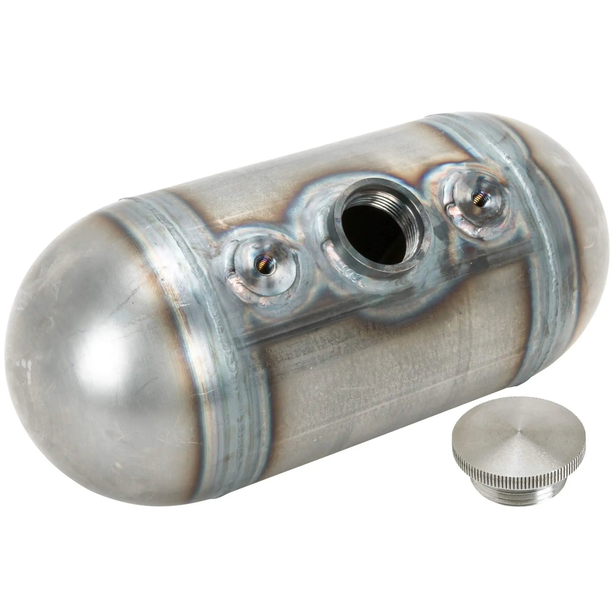 Lowbrow Customs Domed Steel Motorcycle Oil Tank For H-D Sportster Big Twin And Universal Choppers