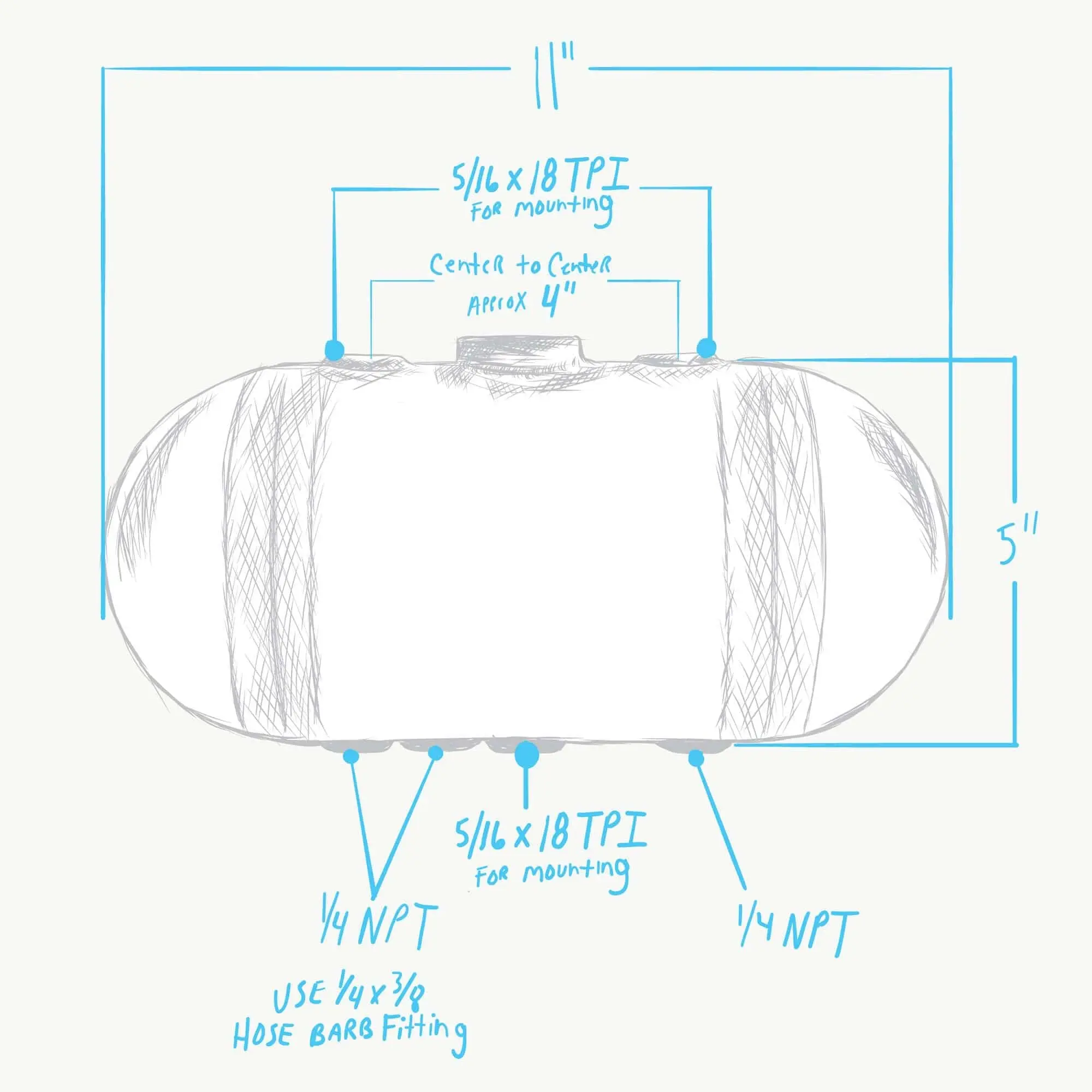 Lowbrow Customs Domed Steel Motorcycle Oil Tank For H-D Sportster Big Twin And Universal Choppers - Image 2