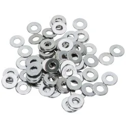 Colony #1/4-F-100 Chrome Plated Flat Washers 1/4 Inch - Bag 0f 100