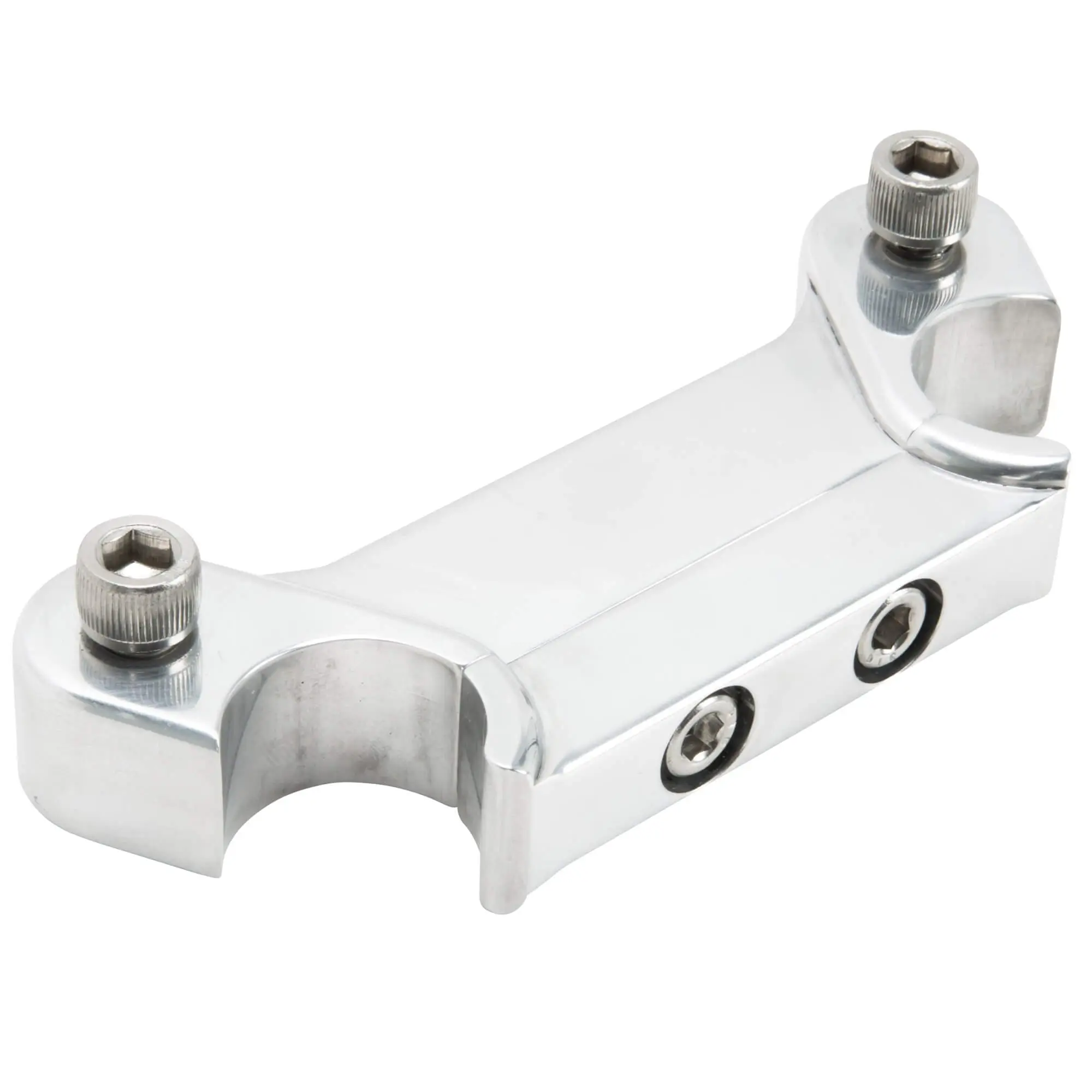 Lowbrow Customs Speedometer Gauge Riser Mount For 1 Inch T-Bar Handlebars - Polished - Image 3