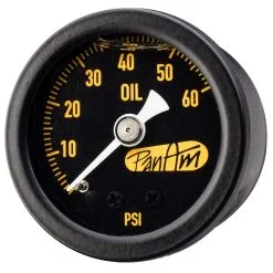 PanAm Oils Inc. Oil Pressure Gauge 0-60 Psi - Black