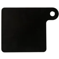 Lowbrow Customs Motorcycle Inspection Sticker Mounting Plate 3.5 X 3.5 Inches - Black Aluminum