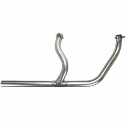 Gasbox Exhaust Pipe Set 2-into-1 1970-84 Harley Cone Shovelhead - Bare Steel OEM # 65435-70
