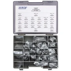 Colony Chrome Plated Button Head Socket Head Screw Assortment Tray-004 - Fine Thread - 240 Piece