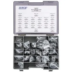 Colony Chrome Plated Smooth Head Socket Head Screw Assortment Tray-007 - Fine Thread - 240 Piece