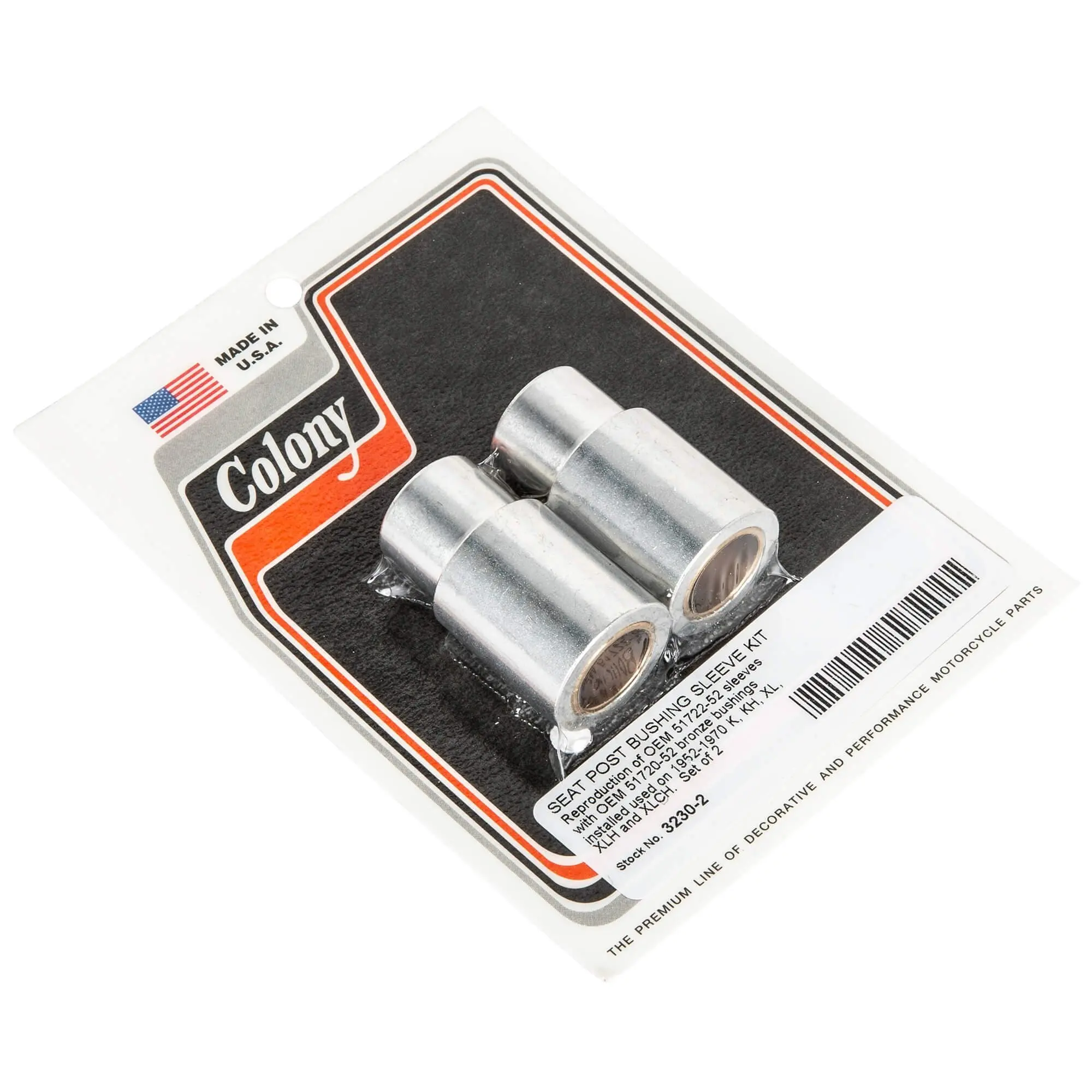 Colony #3230-2 Seat Post Bushing Sleeve Kit 1952 - 1970 Harley-Davidson K KH XL XLH XLCH