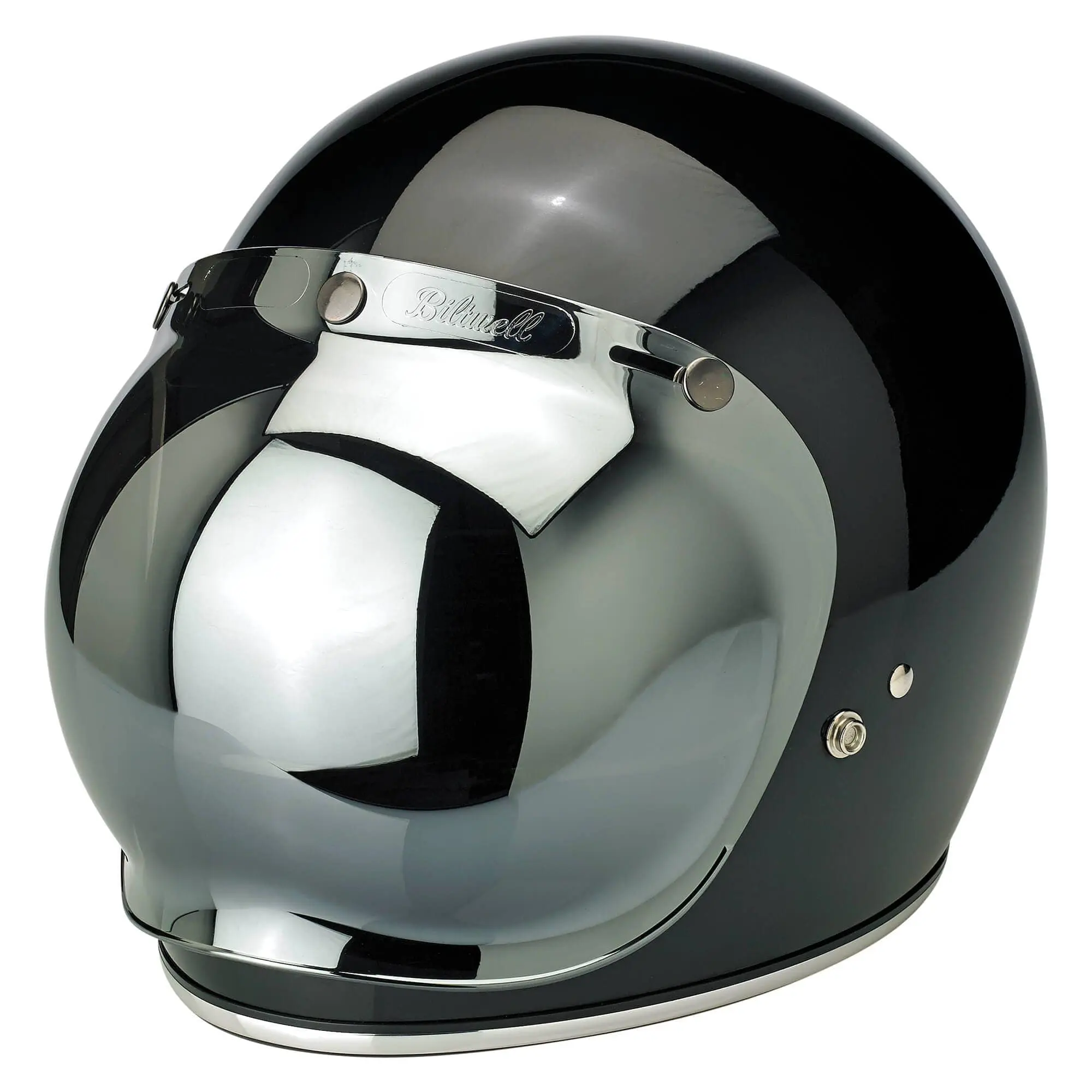 Biltwell Anti-Fog Bubble Shield - Chrome Mirror - Image 5
