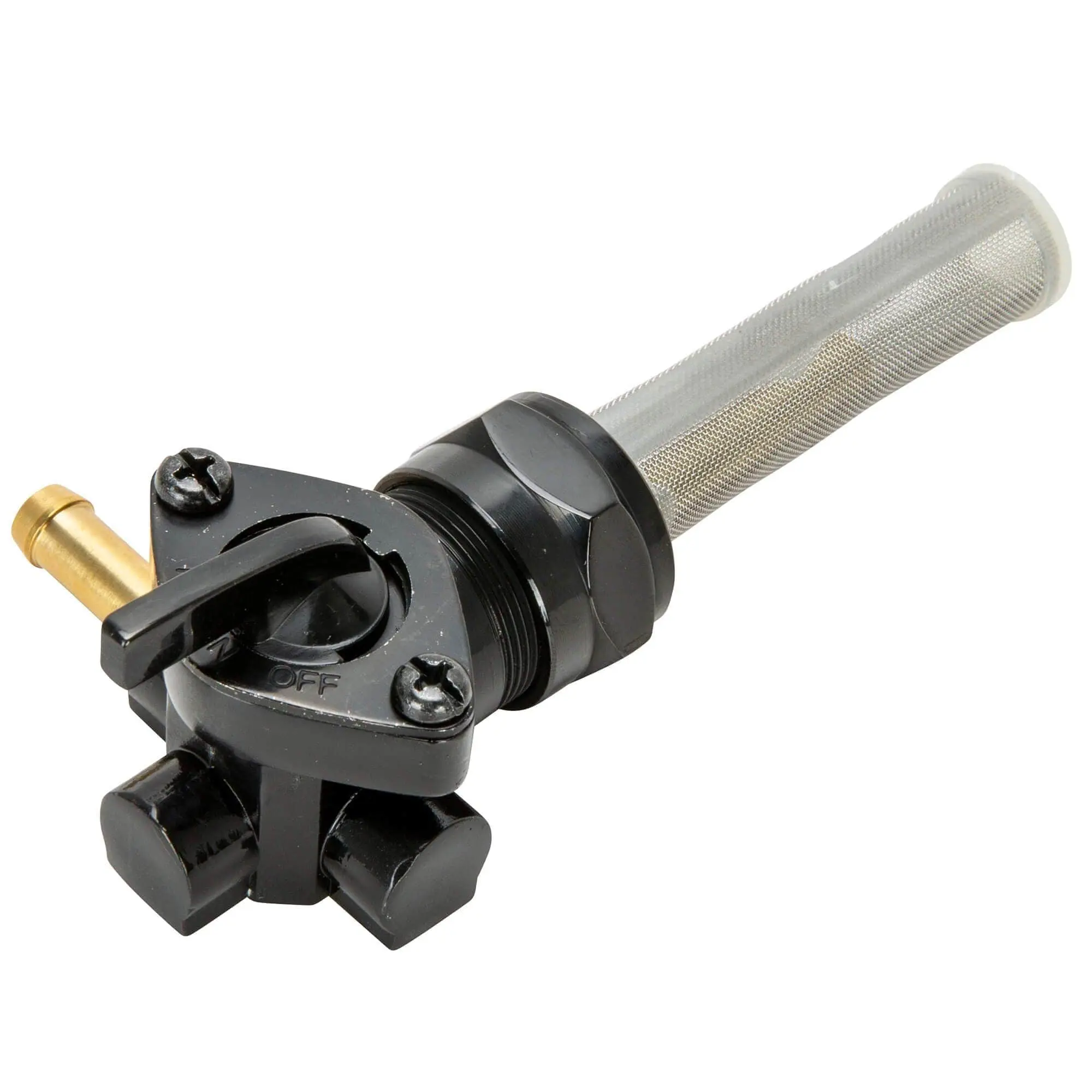 Cycle Standard 22mm Petcock Harley-Davidson Style - Black - Left Hand Outlet - Image 2