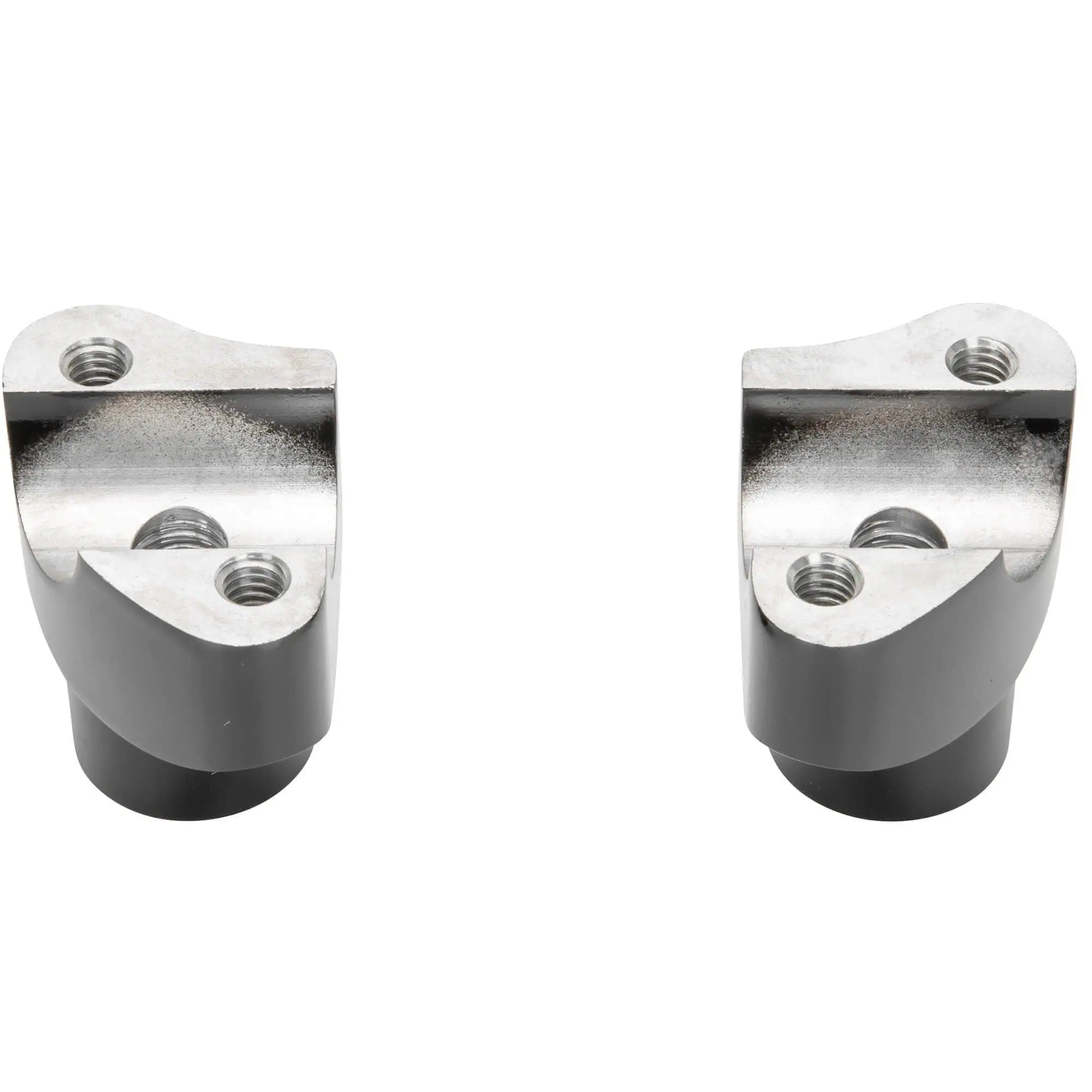 Cycle Standard 1.7 Inch Rise Forged Aluminum Handlebar Risers For Harley-Davidson - Black - Image 2