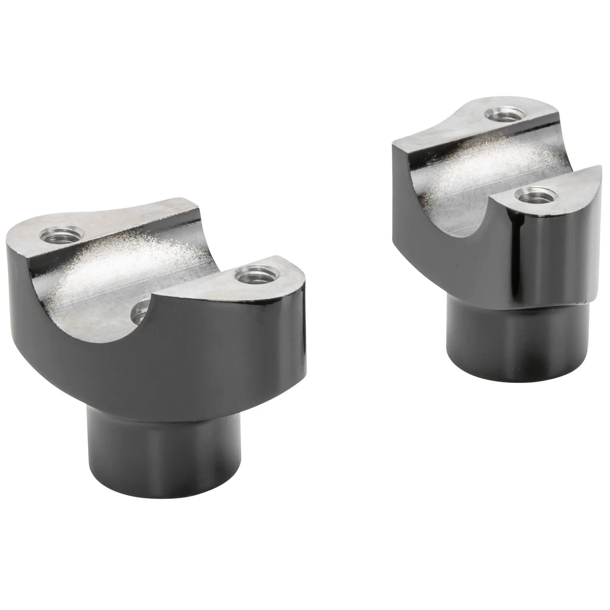 Cycle Standard 1.7 Inch Rise Forged Aluminum Handlebar Risers For Harley-Davidson - Black