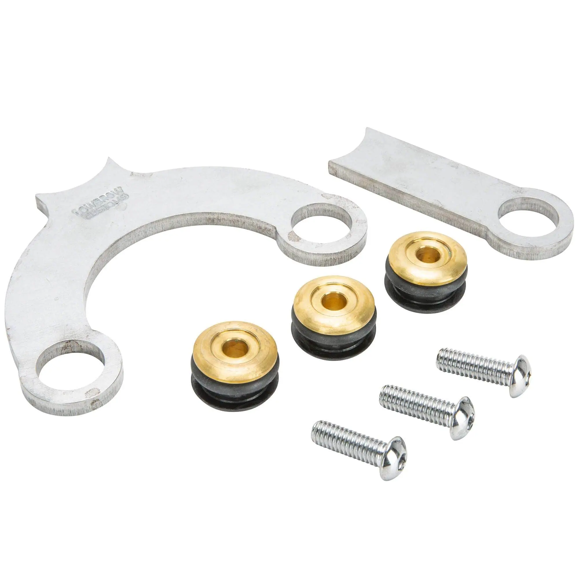Lowbrow Customs Rubber Mount Bracket Kit For Lowbrow Oil Tanks - For 500 / 650 C.c. Unit Triumph Motorcycles - Brass Washers - Image 3