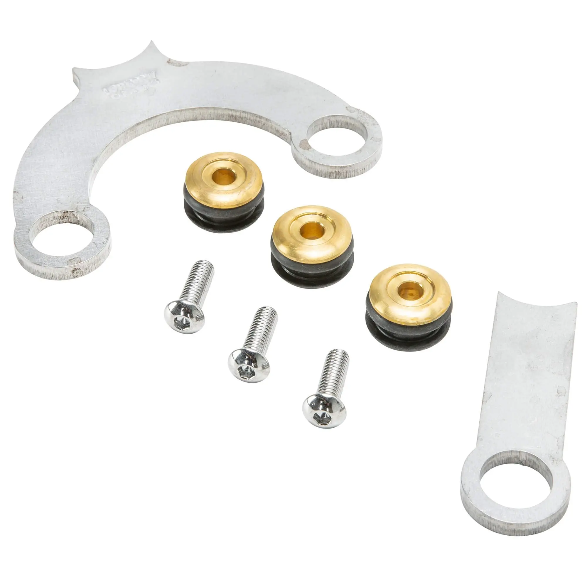 Lowbrow Customs Rubber Mount Bracket Kit For Lowbrow Oil Tanks - For 500 / 650 C.c. Unit Triumph Motorcycles - Brass Washers - Image 4